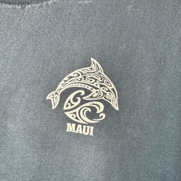 Vintage Y2K Alstyle Nai’a Maui Pacific Whale Foundation Tribal Tshirt Men’s Med - Picture 3 of 5